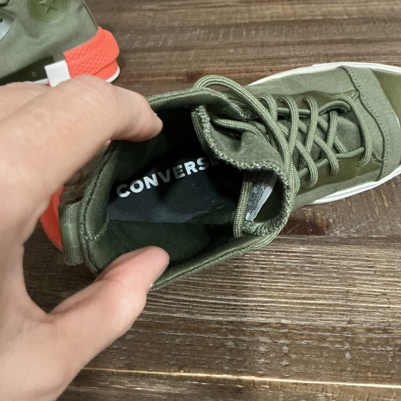 Converse All Star Disrupt CX high top sneaker in Field Surplus/White/Mango Sz 6 - Picture 8 of 9